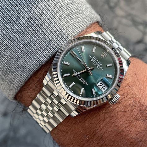 rolex datejust 2022 green